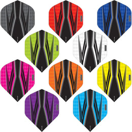Pentathlon TDP Lux Vision Black Centre Dart Flights - 100 Micron - No2 Standard