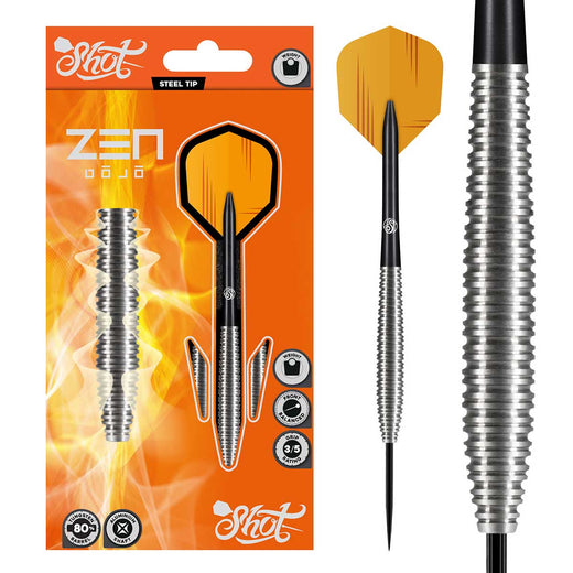 Shot Zen Dojo Steel Tip Darts - 80% Tungsten