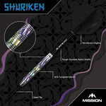 Mission Shuriken Steel Tip Darts – 90% Tungsten