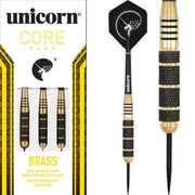 Unicorn Core Plus Win Steel Tip Darts – Brass