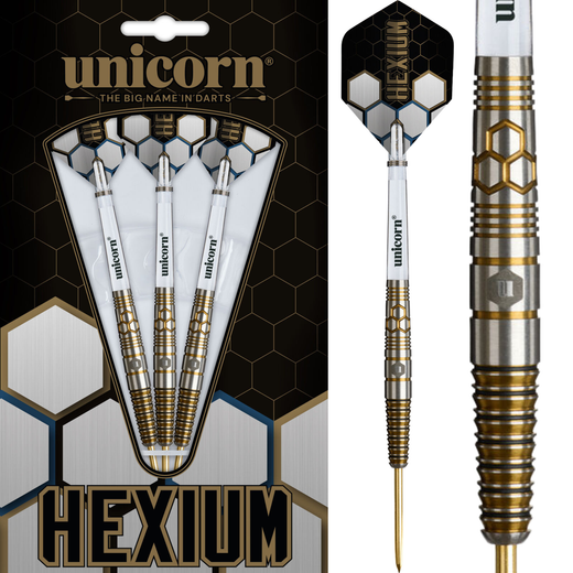 Unicorn Hexium Style 3 Steel Tip Darts – 90% Tungsten