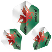Unicorn Ultrafly Plus Wales Flag Dart Flights