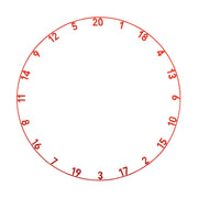 Precise 180 One Piece Number Ring - Inferno Red