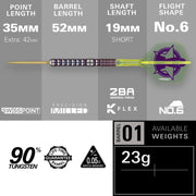 Target Luke Littler World Champion G1 SP Steel Tip Darts - 90% Tungsten