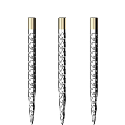 Mission Laser Plus Steel Tip Lasered Dart Points - Silver